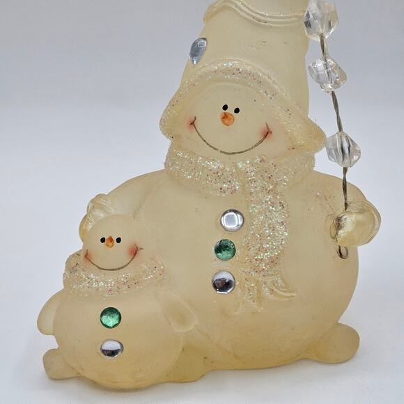 Charming Vintage Christmas Snowman and Snow Baby Figurine - Retro Holiday Decor - Picture 6 of 8